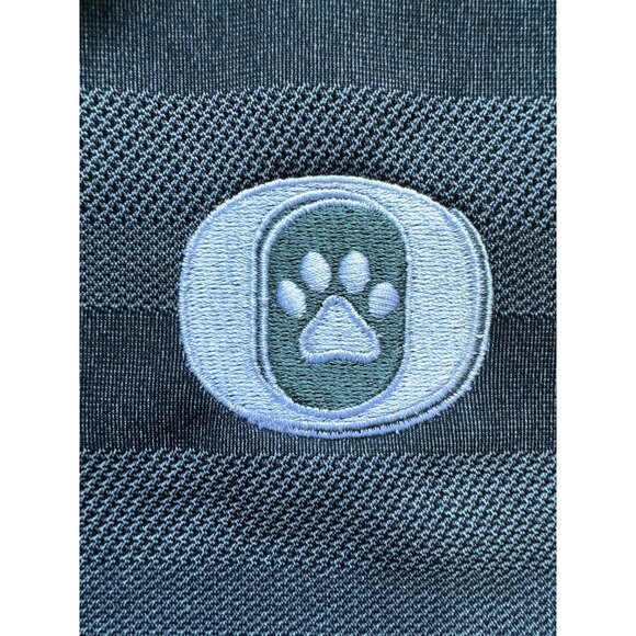 Adidas Polo Shirt XL Short Sleeve Black Gray Stripe Paw Logo Rare Globe Mark NWT - Picture 5 of 7